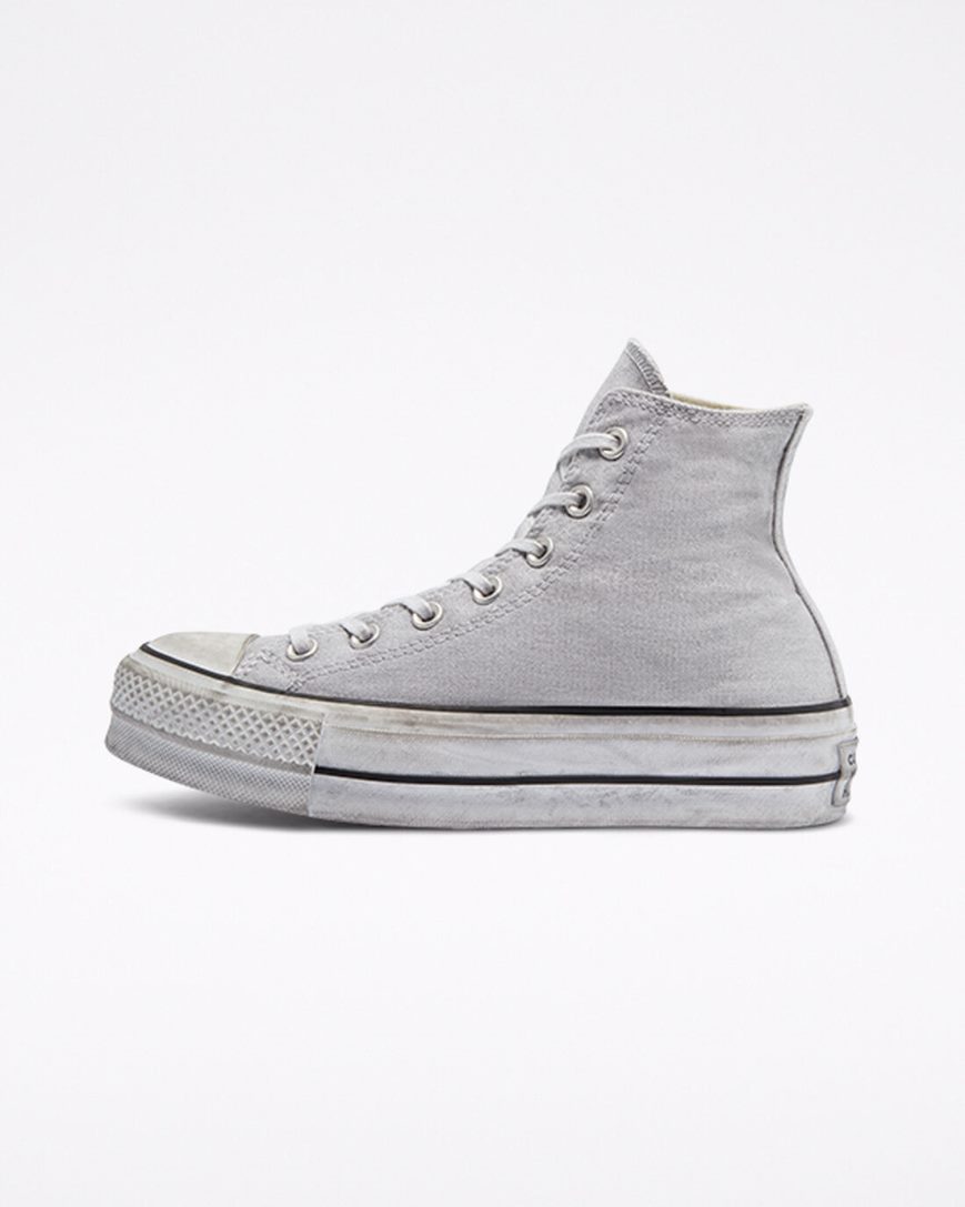 Zapatos Plataforma Converse Chuck Taylor All Star Lift Smoked Canvas Altas Mujer Gris | PE LE0P2W